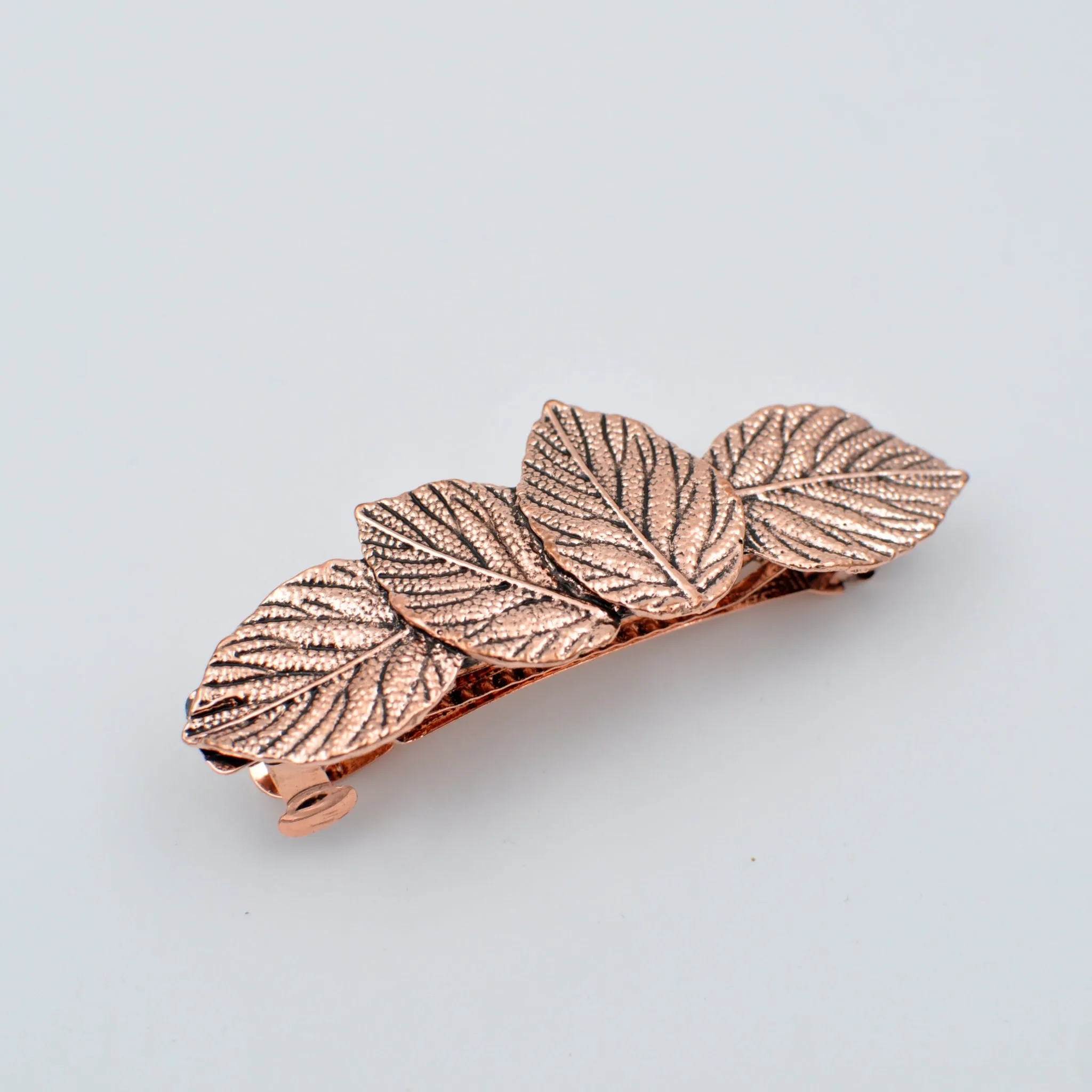 Rose Gold Hair Clip Leaf