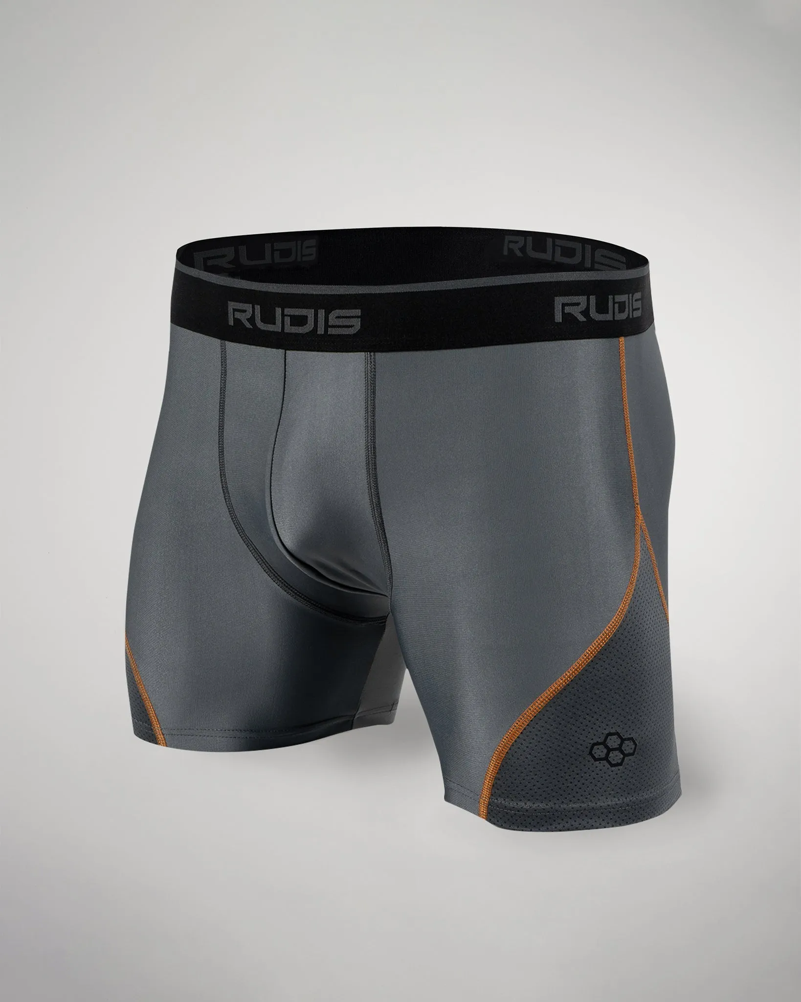 RUDIS Essential Gray/Orange Youth Boxer Brief