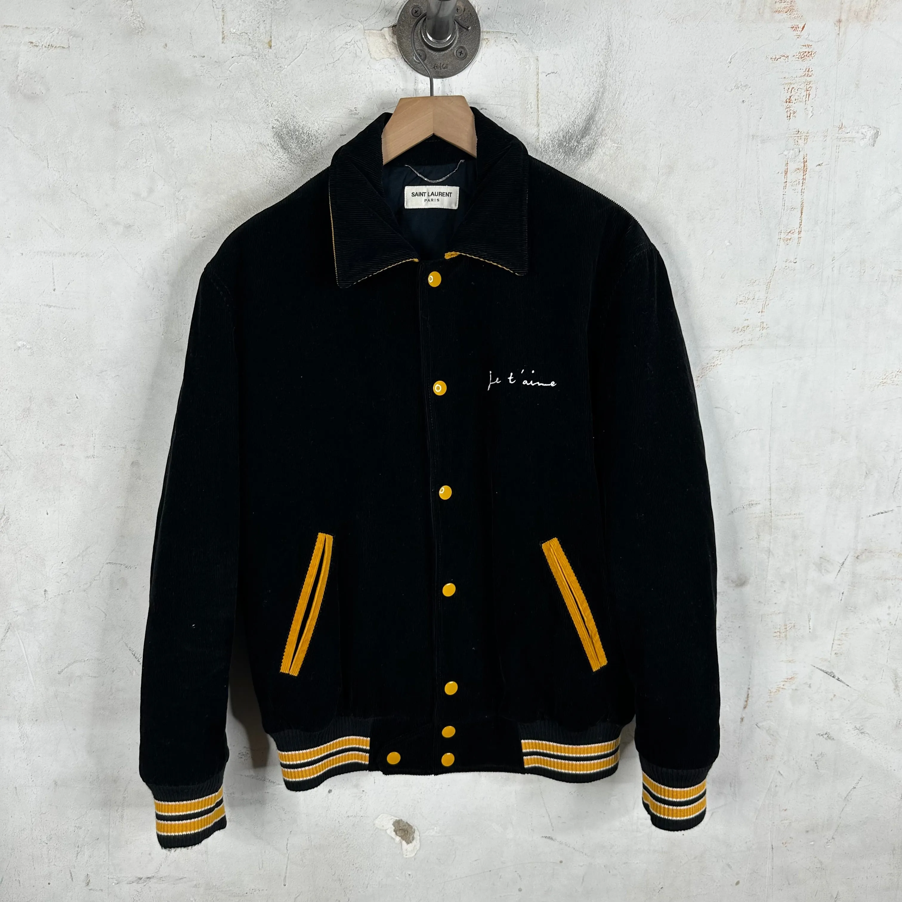 Saint Laurent Je T’aime Teddy Varsity Jacket