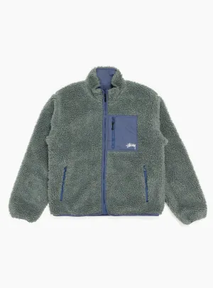 Sherpa Reversible Jacket Bluestone