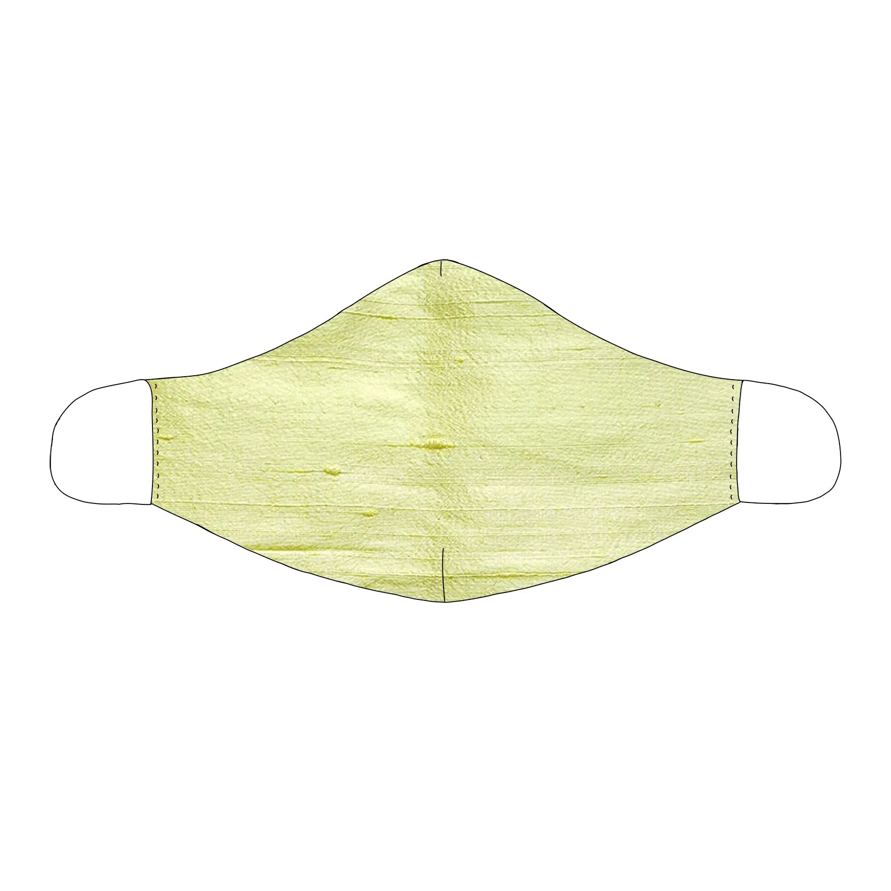 Silk Face Mask in Lemon Yellow