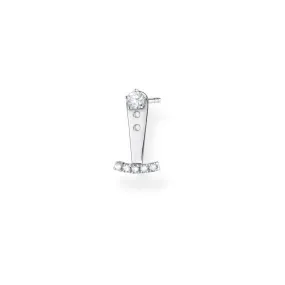 Silver Zirconia Single Ear Jacket H2152-051-14