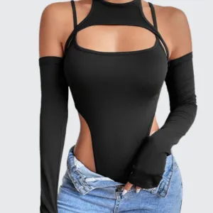 Streetwear Hollow Out Bodysuit