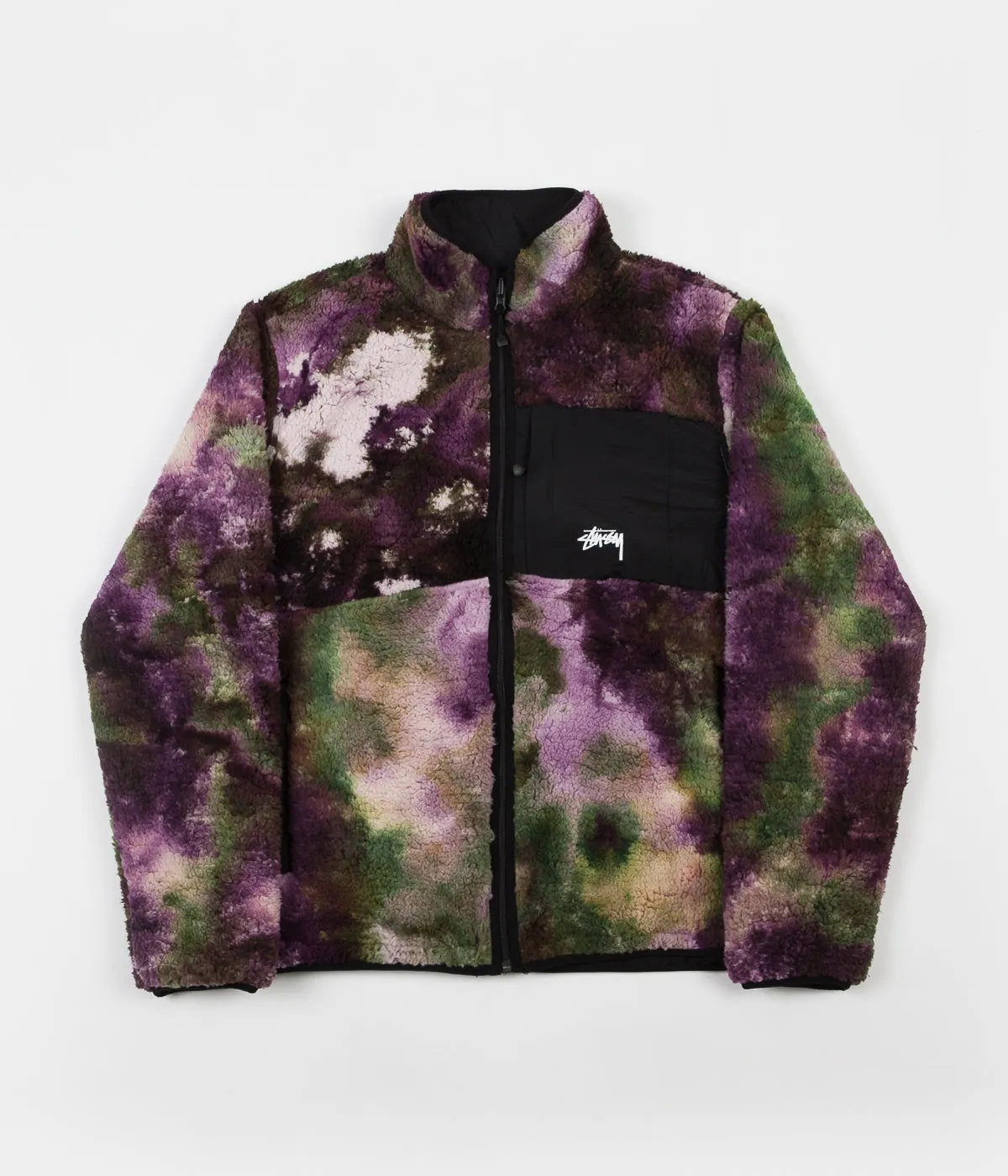 Stussy Reversible Micro Fleece Jacket - Tie Dye