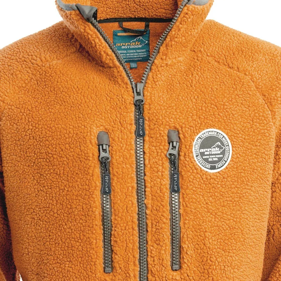 Teddy Pile Unisex Jacket (Orange)