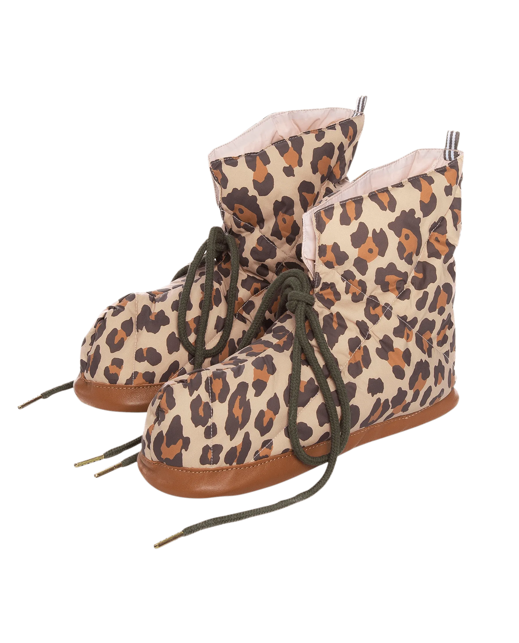 The Down Quilted Puffer Slipper. -- Snow Leopard