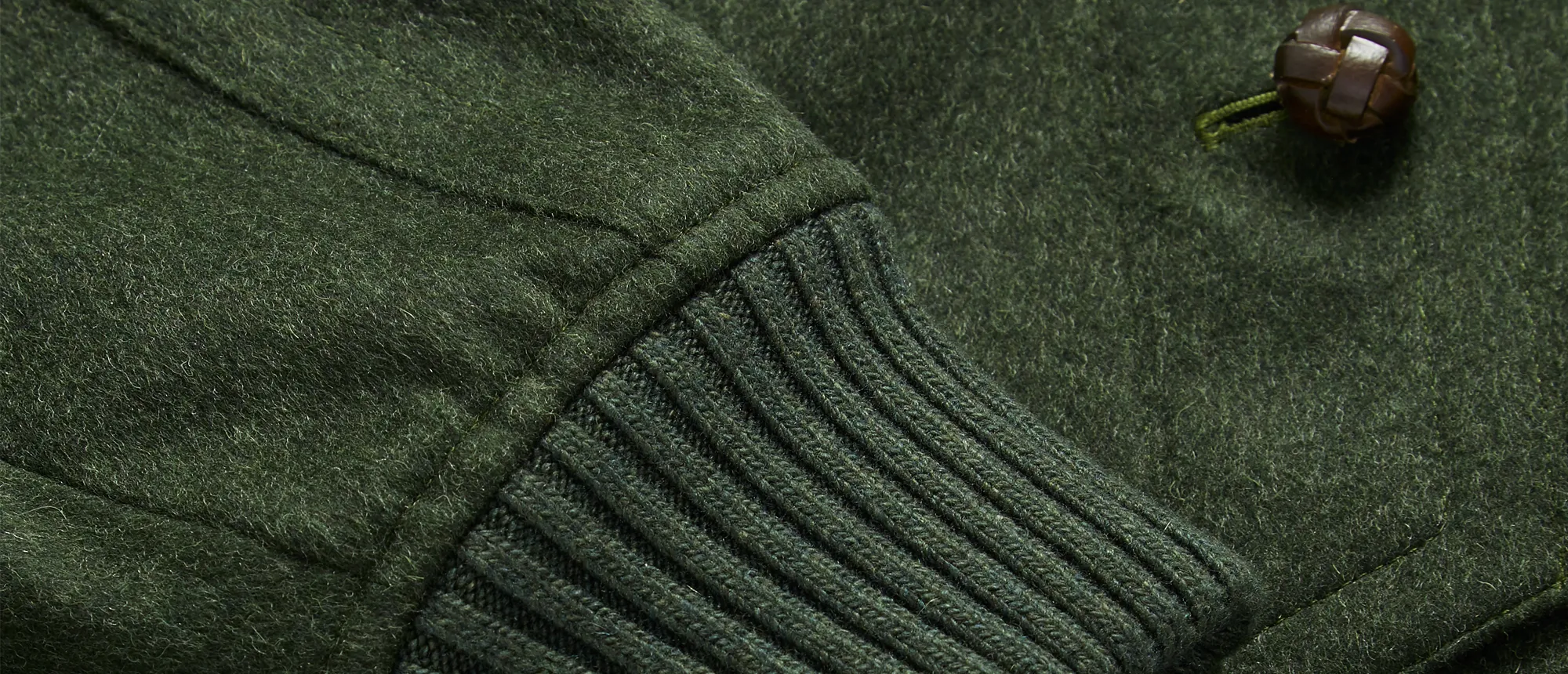 The Loden Bomber in Green Wool & Alpaca Mix