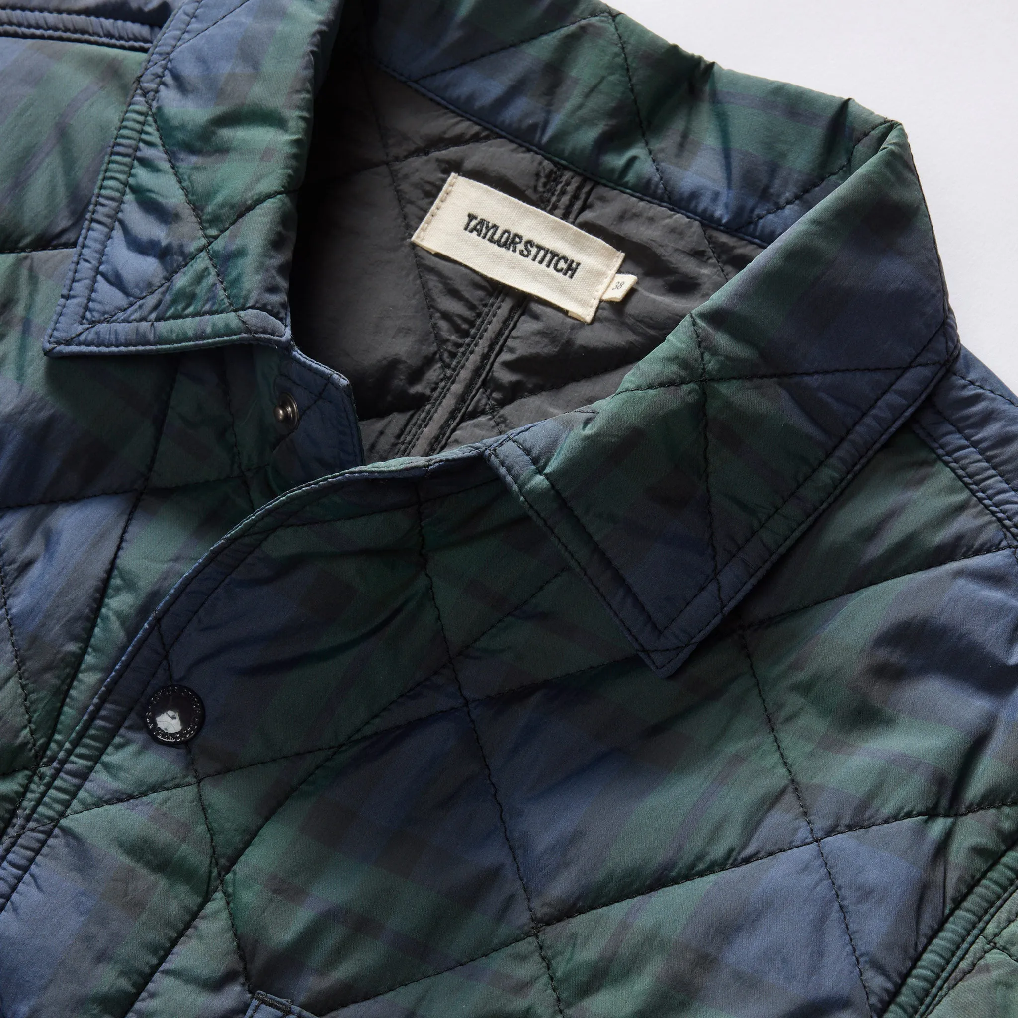 The Ojai Jacket in Blackwatch Plaid Diamond Quilt