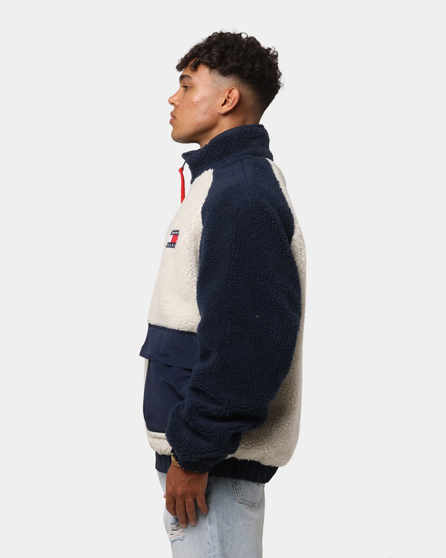 Tommy Jeans Reversible Sherpa Jacket Twilight Navy/White