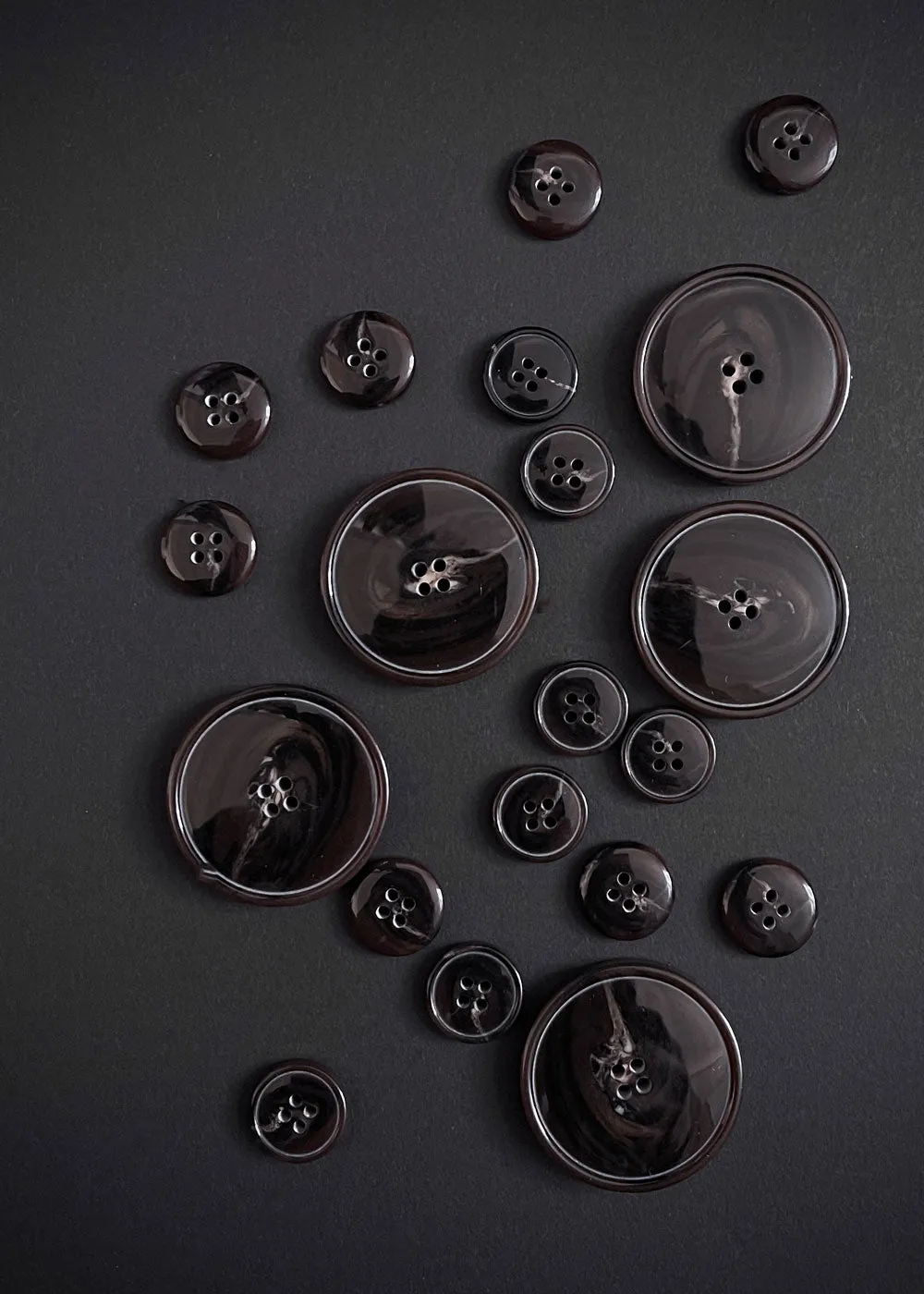 Tortoise Shell Coat Buttons - 15mm, 34mm