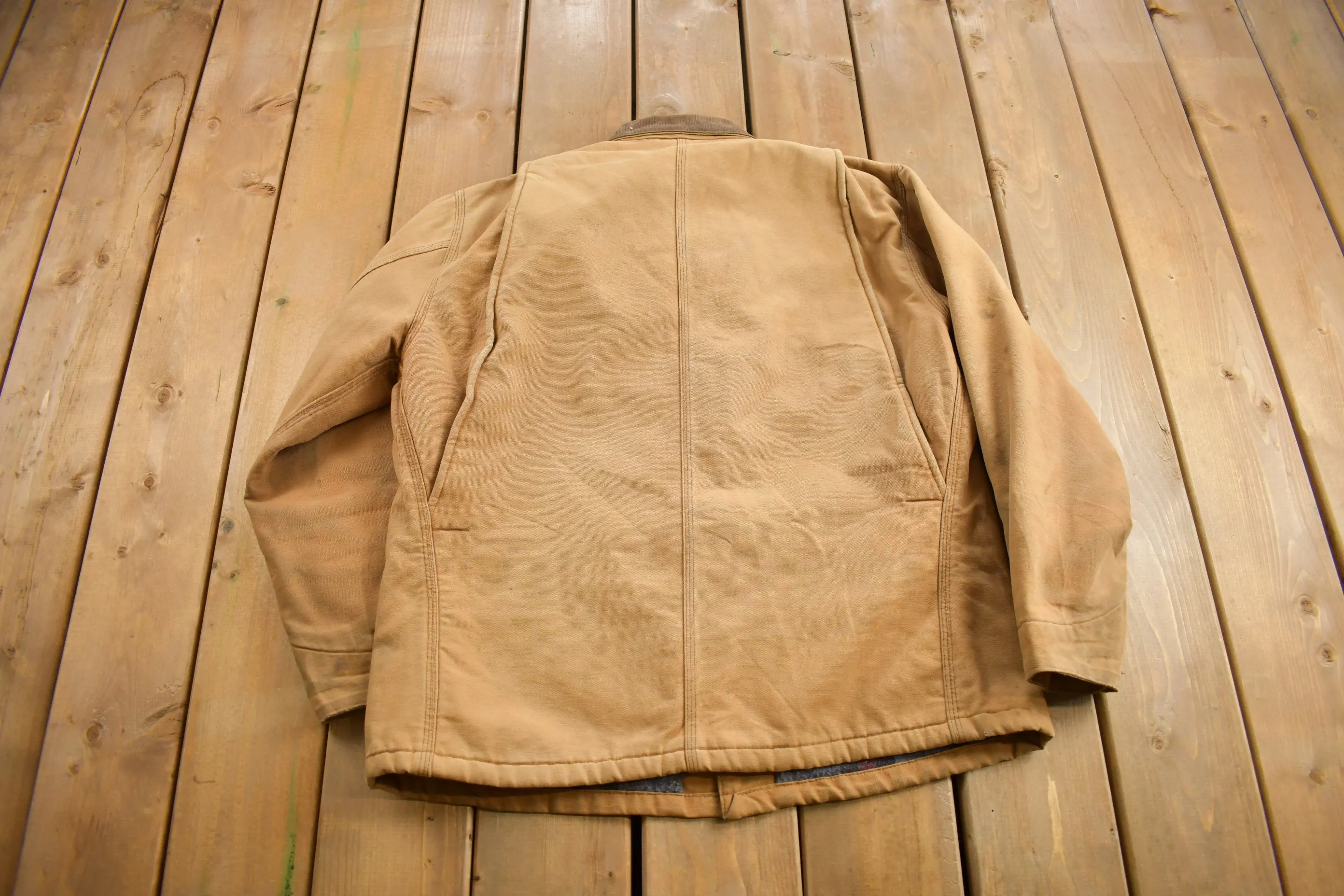 Vintage 1980s Carhartt Blanket Lined Chore Coat