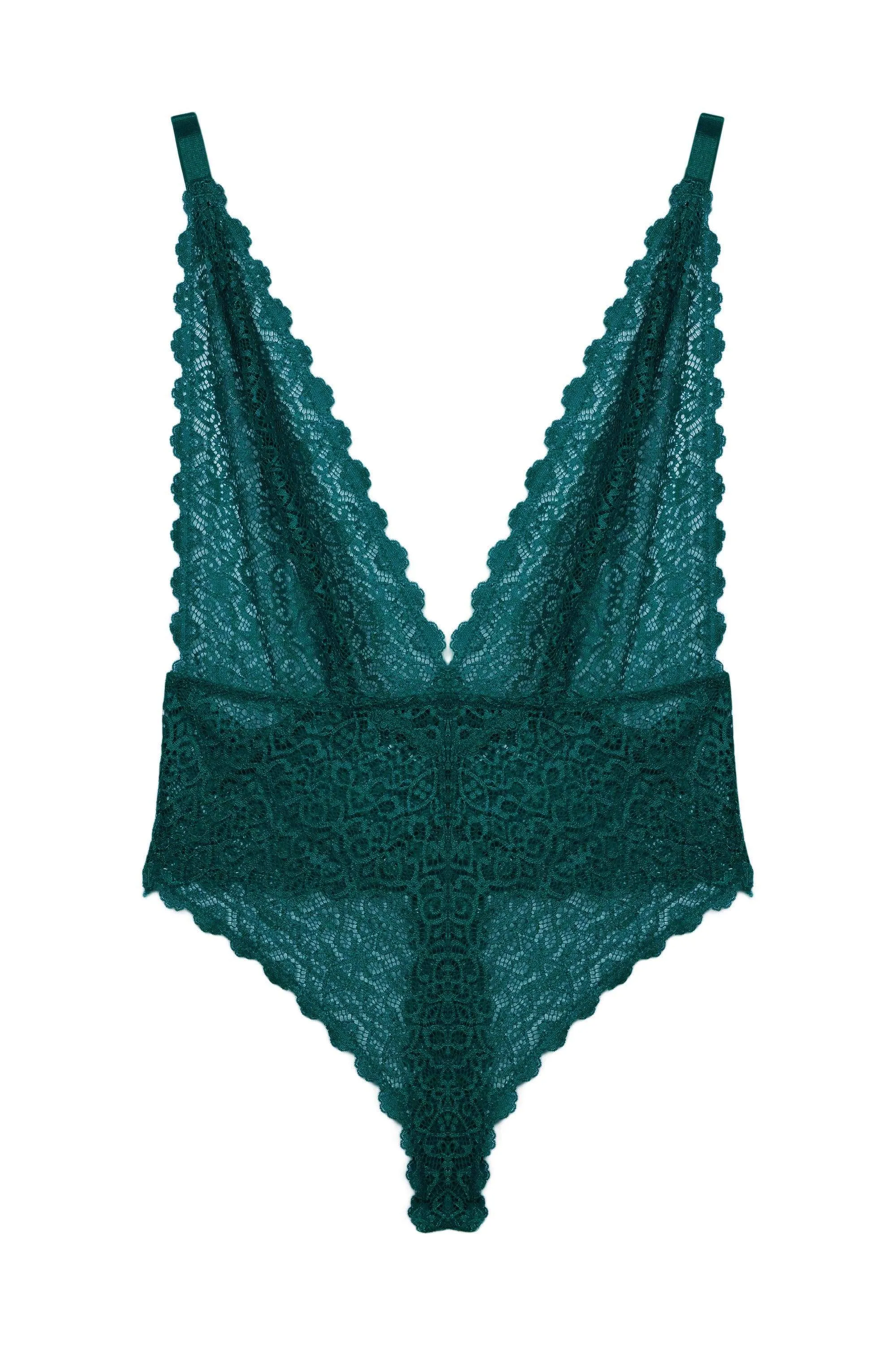 Wolf & Whistle Ariana Teal Everyday Lace Body