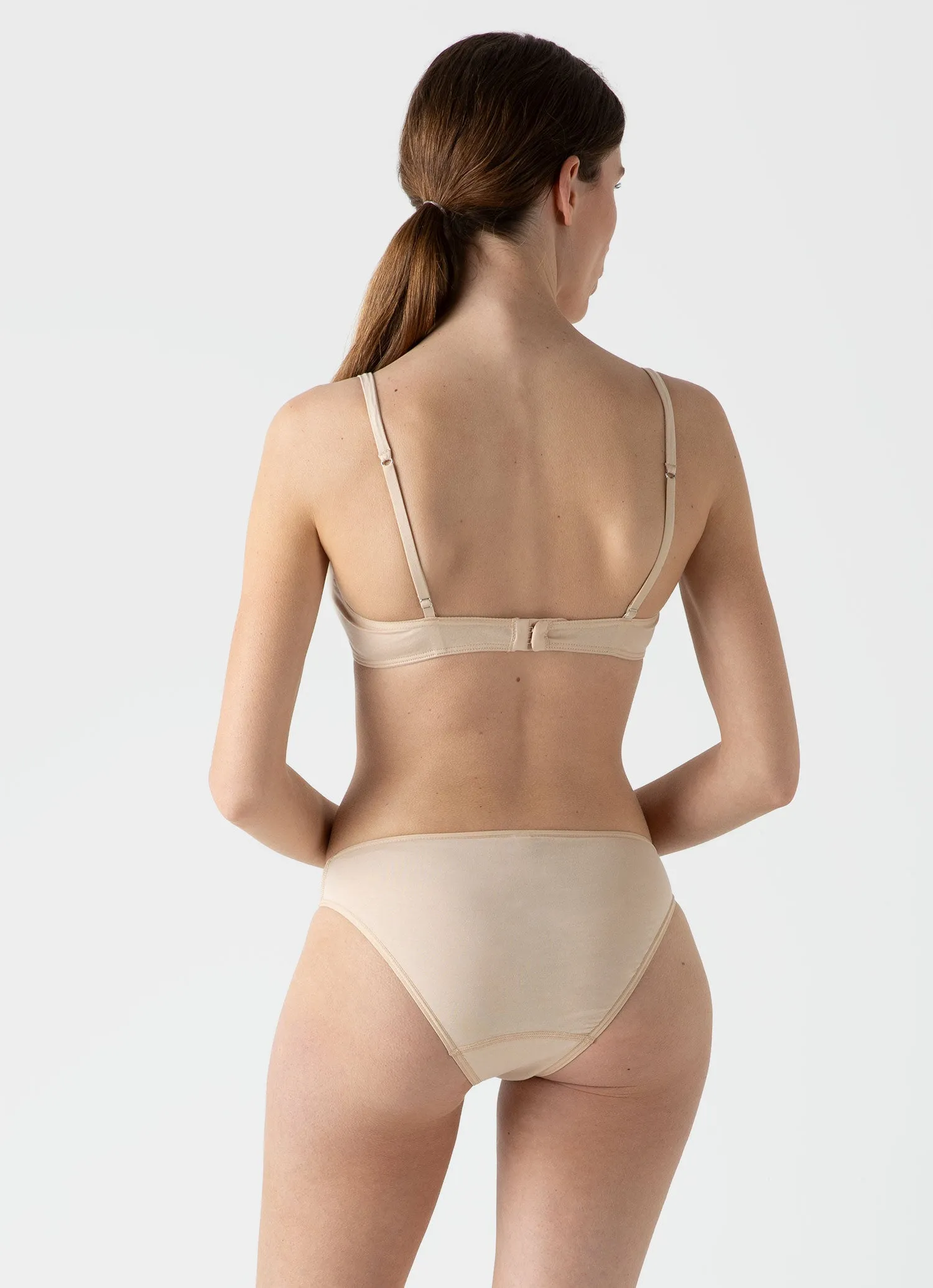 Women's Cotton Brief in Beige