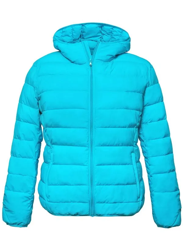 Women's Plus Size Hooded Winter Jacket Lightweight Quilted Recycled Polyester Puffer Jacket WD