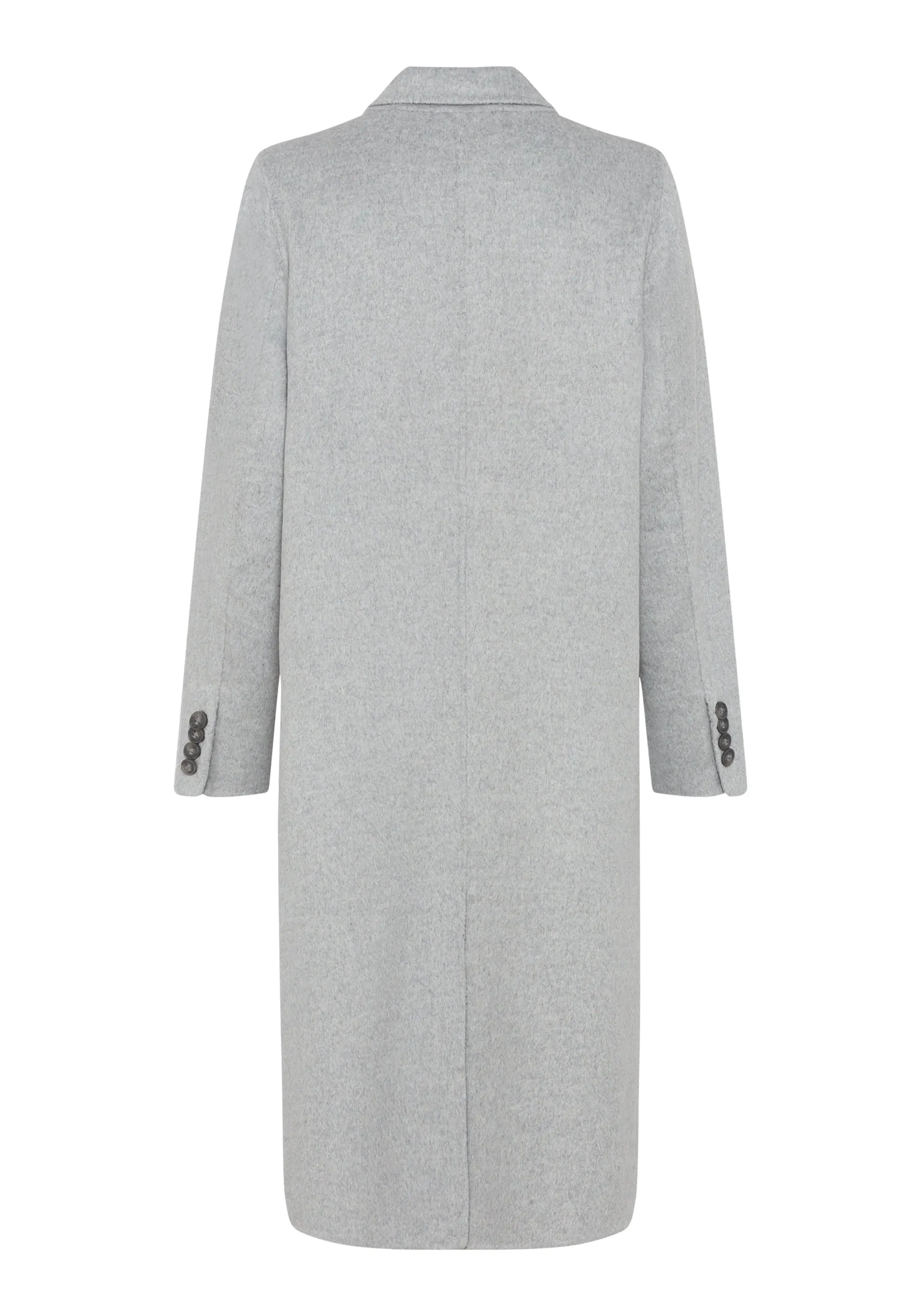 Wool Blend Coat in Pearl Grey