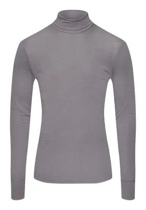 Woolen Silk M Wool and Silk Turtleneck | Nordic Grey 73403-2686