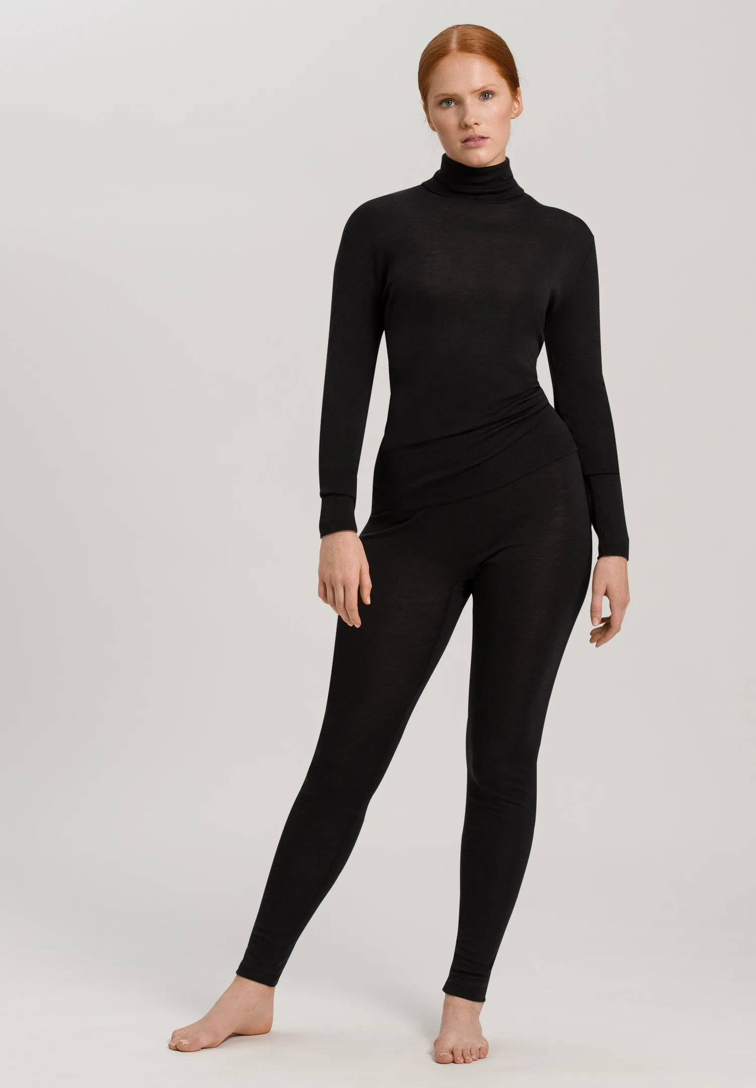 Woolen Silk W Wool and Silk Leggings | Black 71422-018