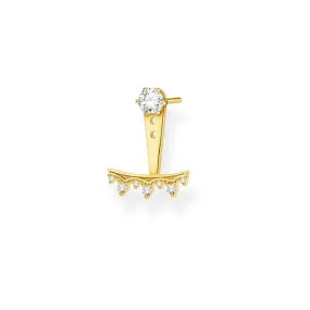 Yellow Gold Zirconia Single Ear Jacket H2153-414-14